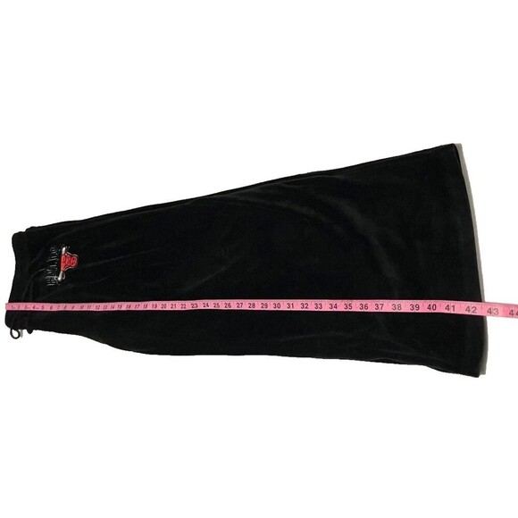 NBA Chicago Bulls Women's Black Velour Lounge Pants Sweats XXL Straight Leg - Picture 6 of 7